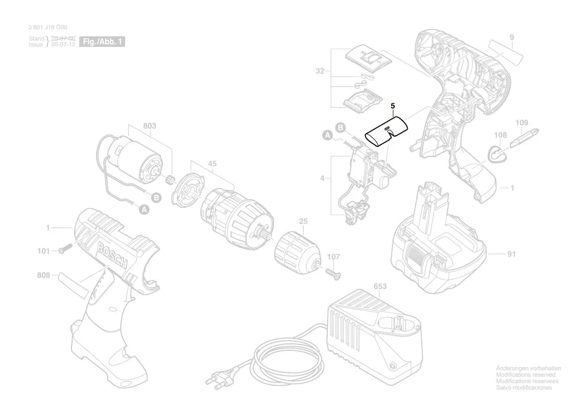 Commutateur réf. 2 609 100 744 BOSCH